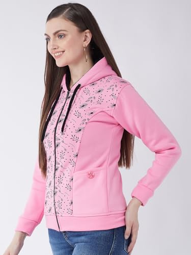 Image of Pivl Women's Fleece Blend Winter hooded Jacket.