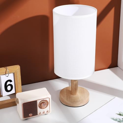 ULTECHNOVO 2pcs Lamp Shade, Light Fixture Replacement E27 Lampshade Light Shade Rustic Farmhouse Lampshade Barrel Fabric for Table Lamp & Floor Light, 5.1x7.9x5.1 inch (White) by ULTECHNOVO - Used condition - Image 8
