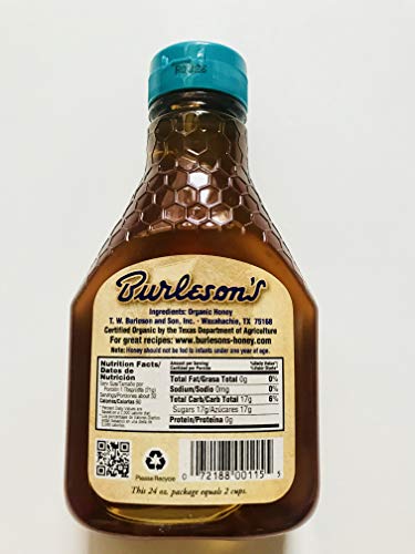 Burleson's Organic Raw Honey 24 oz 1 pk miniatura 2