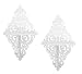 Floating Wall Shelves Set of 2 Scroll Design Easy Assemble and Hang Screws and Hardware Included