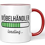 JUNIWORDS Tasse, Möbelhändler loading, Rot (6208390)