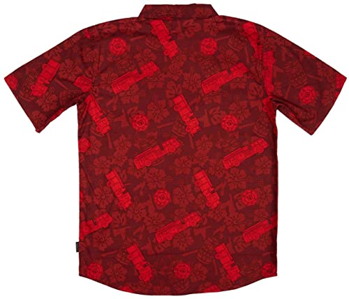 LAPG Kid's Short Sleeve Button Up Shirt, Kid's Hawaiian Shirt, Button Up Shirt for Children2