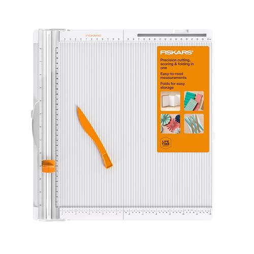 Fiskars 12" Trim & Score Board, TripleTrack System, Integrated Scoring Surface, Folding Design for Crafting and Travel by Fiskars - Used condition - US$20.39