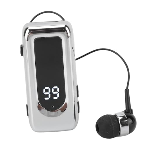 Auricular Bluetooth Lavalier Retráctil Mono Plata miniatura 1