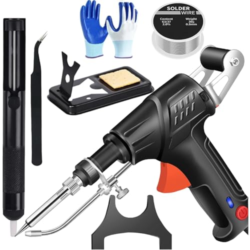 Internally Heated Industrial Laser Welding Tools,Multifunctional Hand Held Welding Machine,Light Weight Soldering Gun Set,Portable Welder Machine for Metal,Automotive,Home DIY,Easy to Use(Nero,Interna