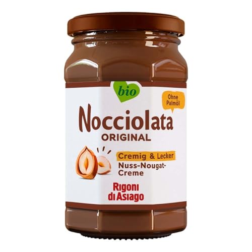 Rigoni di Asiago - Nocciolata - 1x 250g, Nuss Nougat Creme, Haselnusscreme ohne Palmöl, Nuss Nougat Creme ohne Palmöl, Leckerer Brotaufstrich