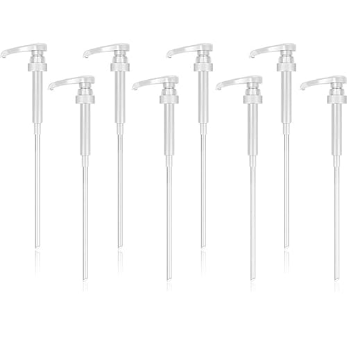 FNEITY Coffee Syrup Pump, 8 Pack, Fits All Major Brands, 750ml Pumps, Flavored Coffee, Syrup Dispenser… (White)