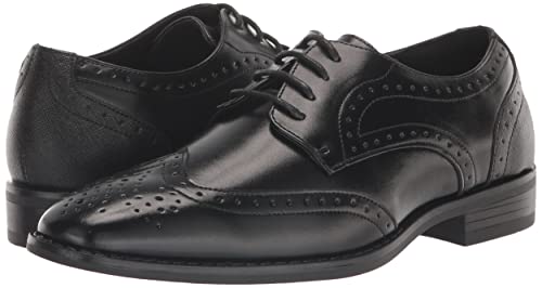 Stacy Adams Boy's Kaine Wingtip Oxford, Black, 2.5 Big Kid #TOP6