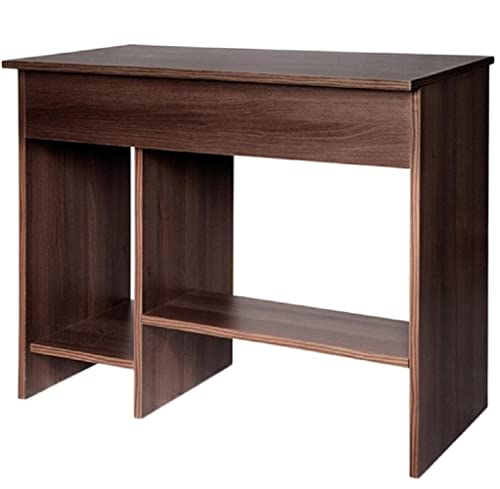 Image of MAMTA DECORATION Engineered Wood Writing Study Table with Storage Wooden Computer Desk with Keyboard Shelf for Office Home (Dark Matt Finish)