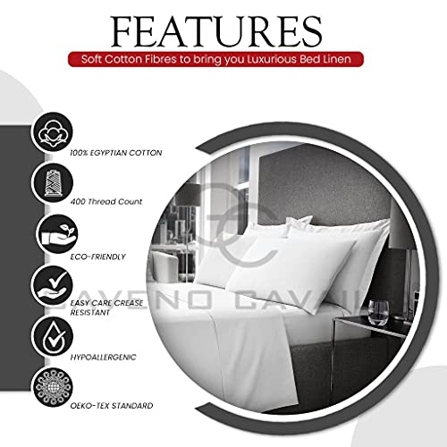40 cm Extra Deep Single Bed Sheet- 400 Thread Count Egyptian Cotton Fitted Sheet- Anti Allergy Bedding Sheets- White - Image 3