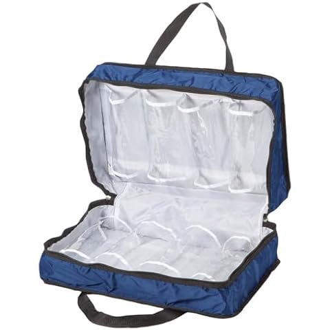 WalterDrake Blue Shoe Storage Travel Bag, 19.5” x 13.25” x 5.5” Cover
