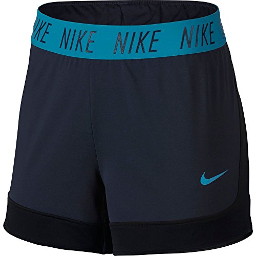 NIKE Womens Attack Dry Training Shorts (Obsidian/Black  M)