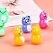 Toyvian Desktop Tumbler Decoration 24PCS Baby Tumbler Mini Animal Panda Baby Weeble Wobble Bear Tummy Time Rock Egg Shakers Montessori Balancing for