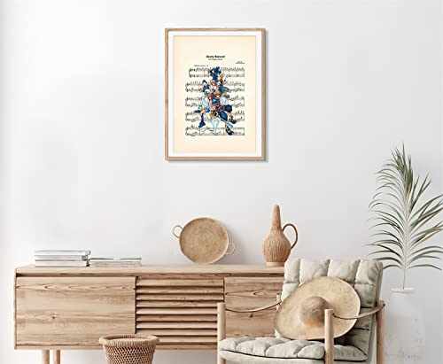 Jarmay Kingdom Hearts Poster Anime Cartoon Sheet Music Art Print Decor Kids Room Canvas Wall Art Aesthetics Decor Poster 12X18 Inch Unframed #TOP3