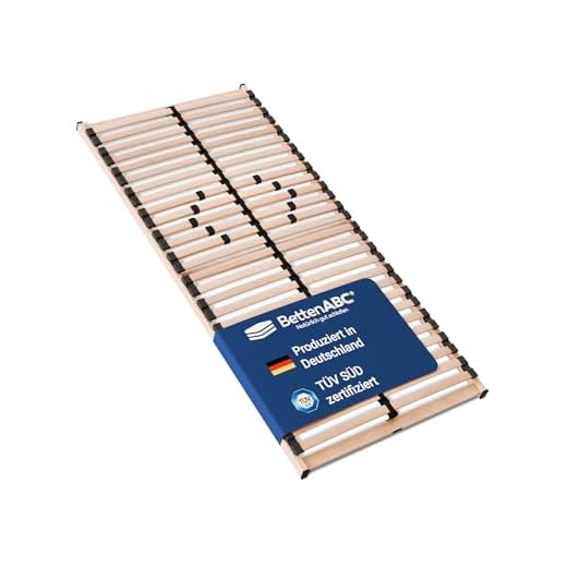 Betten-ABC Lattenrost Max 1 NV zur Selbstmontage/Lattenrahmen in 90 x 200 cm mit 28 Leisten und Mittelzonenverstellung - geeignet für alle Matratzen