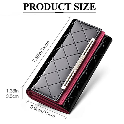 Wallet Female Long Big Capacity Wallet New Wallet (Color : Black)2