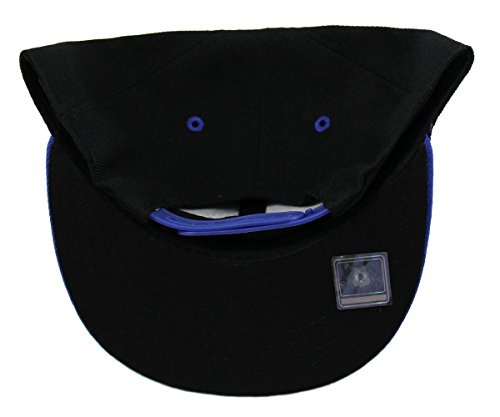 L.o.g.a. Kid's Youth Plain Flat Bill Snapback Caps(More Colors) (Black/Royal) #TOP1