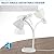 chaotack Metal Small White Desk Lamp,Adjustable Goose Neck Desk Lamps for Home Office Study Room Desks Bedroom Bedside Table Lamp with Free 7W LED Bulb,Eye-Caring Reading Lamps