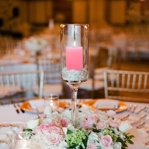 Yusevot 12 Hours Pink Votive Candles, 2.0 Inch Unscented Wax Candles for Wedding, Party, Holiday & Home, 24 Packs, VOTIVE-24X2.0FLAT-PINK by Yusevot - Used condition - Image 6