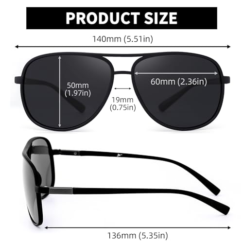 JM Polarized Aviator Sunglasses for Men Women Retro Driving Sunglasses4