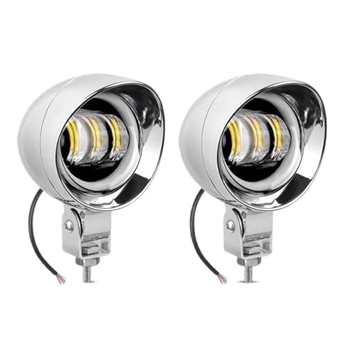 Foco LED auxiliar chopper bicolor que mejora la visibilidad bajo la niebla
