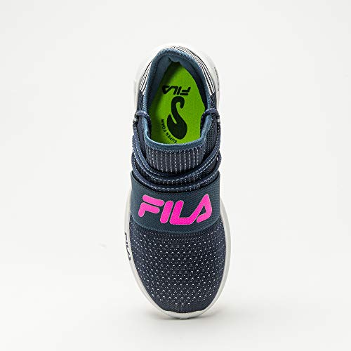 Tênis, Trend 2.0, Fila, Feminino, Marinho/Prata/Rosa Flúor, 37