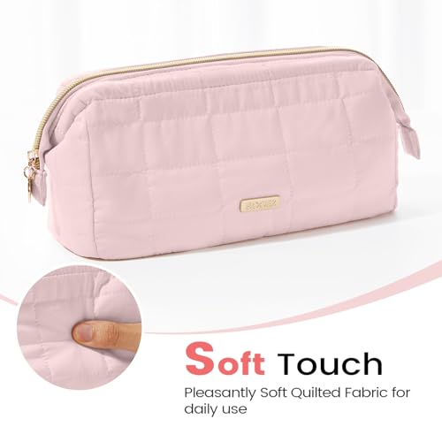 Image of Sooez Large Pencil Case Pouch, Soft Pencil Bag with Zipper, Pen Bag Wide Opening, School Supplies Cute Pencil Case for Girls Boy Men Women, Beige