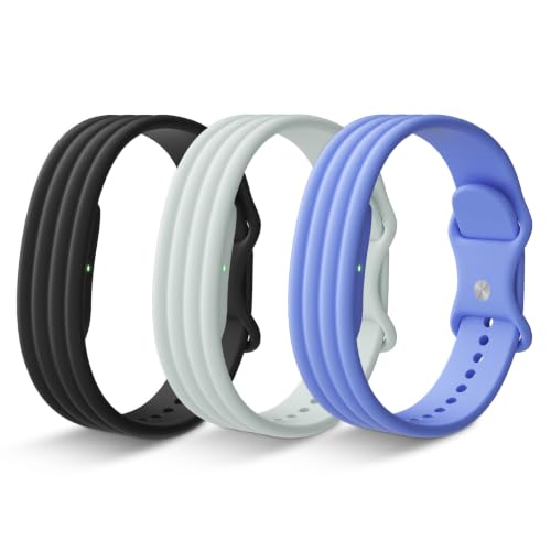 Polyjoy 3 Pack Silicone Active Band Compatible with Google Fitbit Air Strap