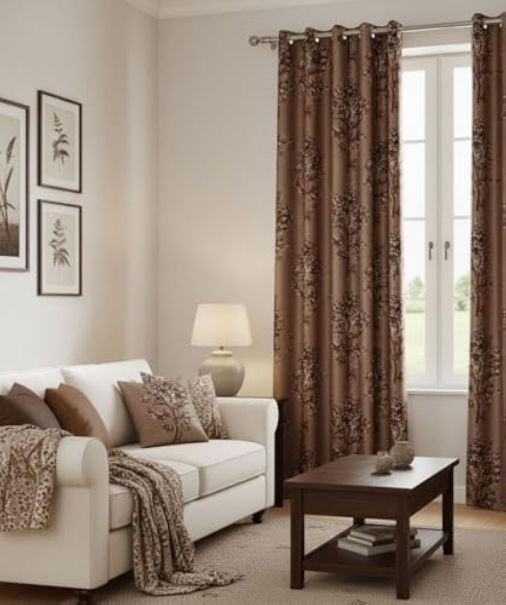 Marble Platinum Polyester Door Curtain, Light Filtering