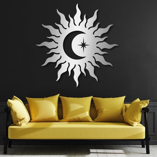 Art métallique Soleil farfelu pour Salon - 8