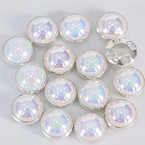 Meya AB - Cuentas redondas de perlas de cristal, color plateado y dorado, 100 unidades, AB Silver Claw, 8 mm