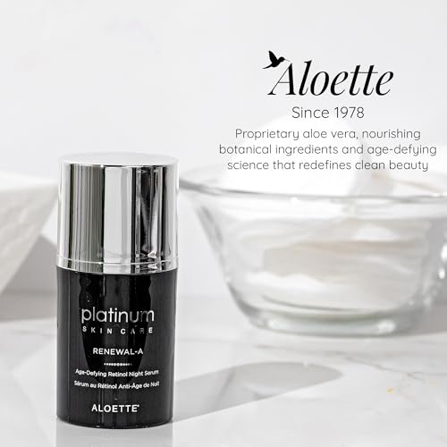 Aloette Retinol Serum for Face - Hydrating Vitamin C Face Serum with Niacinamide Hydrates, Plumps & Brightens Skin - Night Facial Serum Skincare for Fine Lines & Uneven Skin Tone, 0.54 Oz