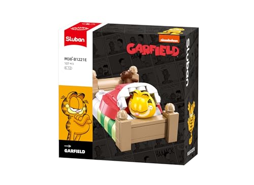 Sluban Garfield - Set di costruzione, 107 pezzi, per bambini dai 6 ai 12 anni, in plastica ABS