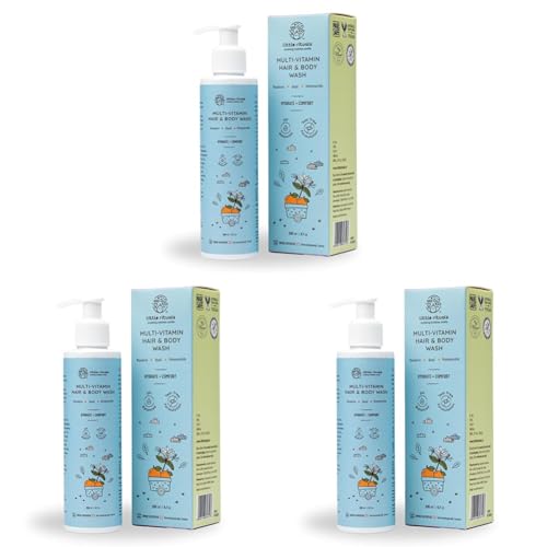 Image of Little Rituals Baby Multi-Vitamin Body & Hair Wash - Tear Free + pH 5.5. Formulated with the best plant botanical - HONEYSUCKLE, BASIL, MANDARIN. Natural, Organic, Dermat tested, SWISS Technology (200ml)