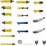 Goshfun 19Pcs 10-Kinds MOC Pneumatic Parts Bricks with Air Pump Push Rod Switch Piston Air Pipe, Building Blocks Toy Set, Random Color of Air Pipe