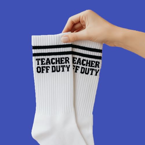 Crewzies Teacher Off Duty Socks for Women, Teacher Retirement Gift - image 2