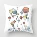 Aremazing Colorful Hot Air Balloon Super Soft Throw Pillow Case Cushion Cover Home Decor 16 X 16 Inches (Hot Air Balloon)