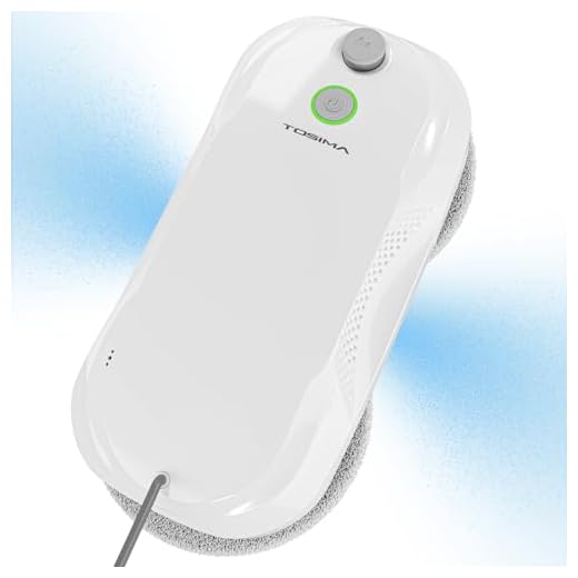 Tosima W5 Robot Nettoyeur de Vitres-avec Double Bec Pulvérisation,Aspiration à Fréquence Variable, Triple Système de Sécurité, Fonction de Détection des Bords, Navigation Intelligente (Blanc)