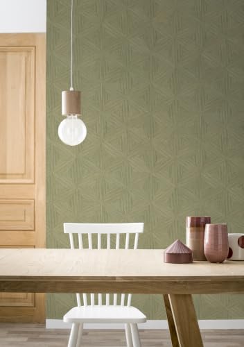 Papier peint texturé géométrique bohème Rasch pour masquer les défauts d'un mur - 5