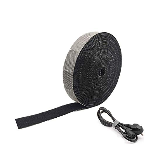 ZMREN Sujetacables eléctricos, Bridas para Cables organizador de cables bridas reutilizables Tiras de Velcro Cinta de sujeción, Velcro para Cables para Fijar, Atar, Apretar Cables, 1.5cm X 5m