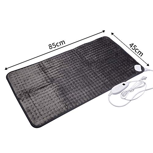 Ambershine 45Cmx85Cm Xxxl King Size Heating Pad With Fast-Heating Technology&6 Temperature Settings, Flannel Electric Heating Pad/Pain Relief For Back/Neck/Shoulders/Abdomen/Legs (Dark Gray) #TOP1