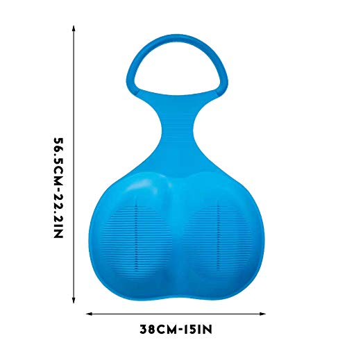 image for Snow Sled - Downhill Sleds - Durable PP Plastic -Humanized Design - Sa