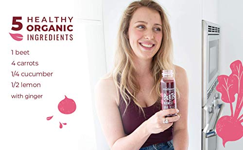 Midwest Juicery, Beets by Midwest Organic Beet Juice, Cold Pressed, Low Natural Sugar, 4 Servings of Vegetables per Bottle, 100% Raw and Nutrient Dense, Fresh Taste, Never Frozen (30 Bottles)