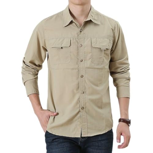 Chemise manches longues homme coupe ample respirante sans repassage