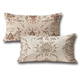 Kissen Grau Kissenbezug 40x80 2er Set Rechteckig Samt Kopfkissen Böhmen...