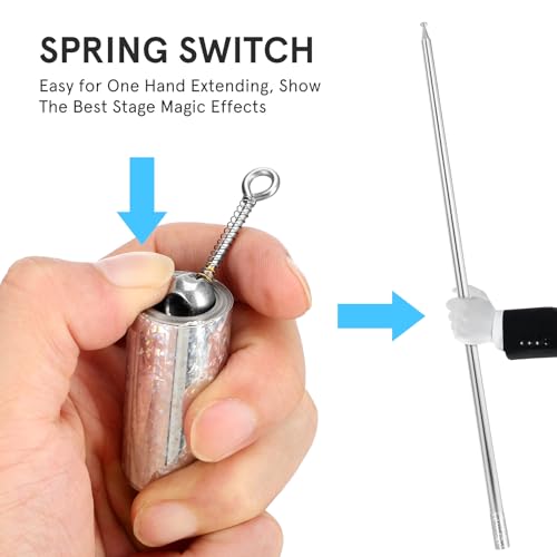 Healifty Zusammenklappbarer Stab aus Edelstahl, Taschenstab für Tricks, Kampfsport, tragbar, einziehbar, Metall, für Kinder, 2 Stück