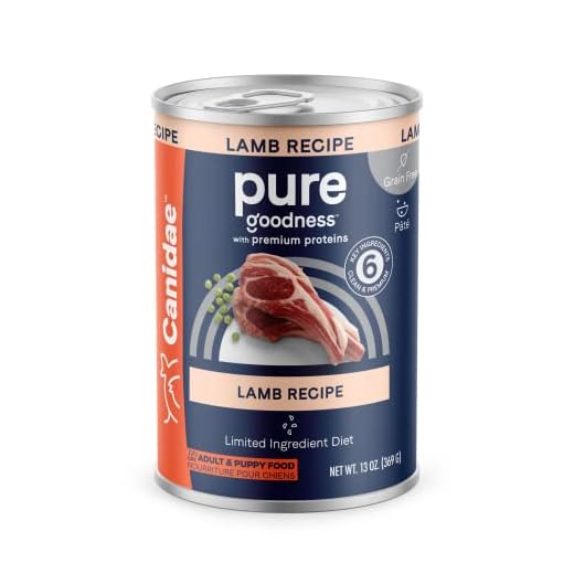Canidae Pure Limited Ingredient Premium Adult Wet Dog Food, Lamb Recipe, 13 oz. (Case of 12), Grain Free