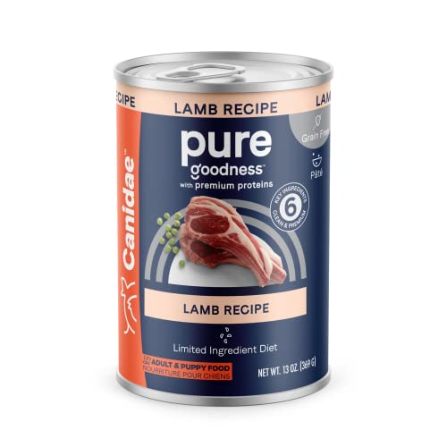 Canidae Pure Limited Ingredient Premium Adult Wet Dog Food, Lamb Recipe, 13 oz. (Case of 12), Grain Free