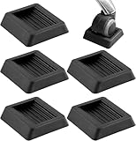 Non Slip Furniture Pads Wheel Stoppers for Office Chairs Beds Couches Prevent Sliding on Carpet Hard Floors Fits 1-4 Inch Wheels Silicone Caster Cups Durable Grips (5 PCS)