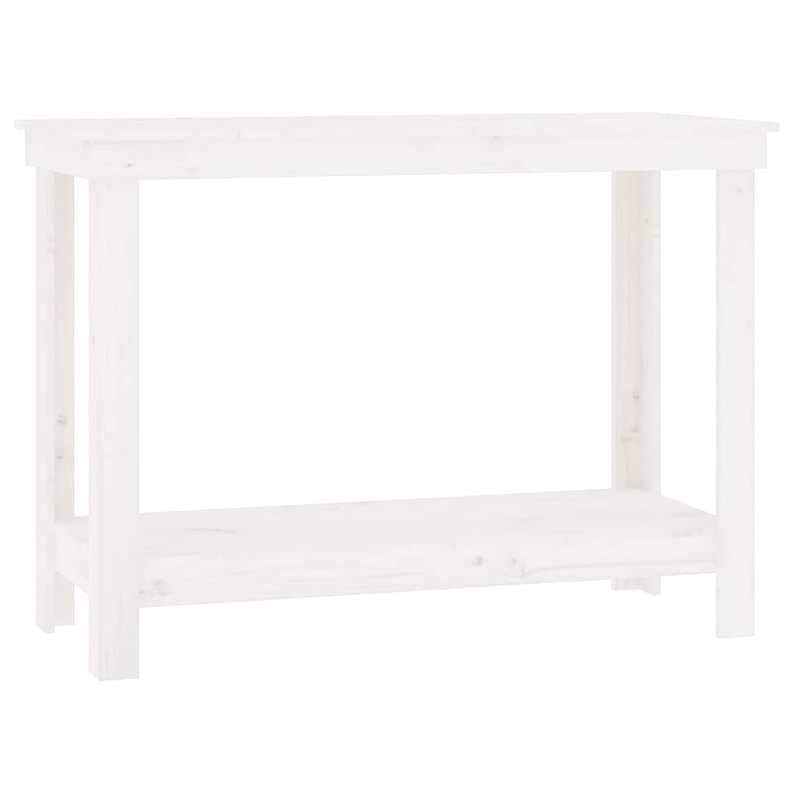 ShGaxin Banco de Trabajo, Mesa De Trabajo Taller, Caballete Mesa, Banco Herramientas, Bancada De Trabalho, Caballete para Mesa, de Madera Maciza de Pino Blanco 110x50x80 cm